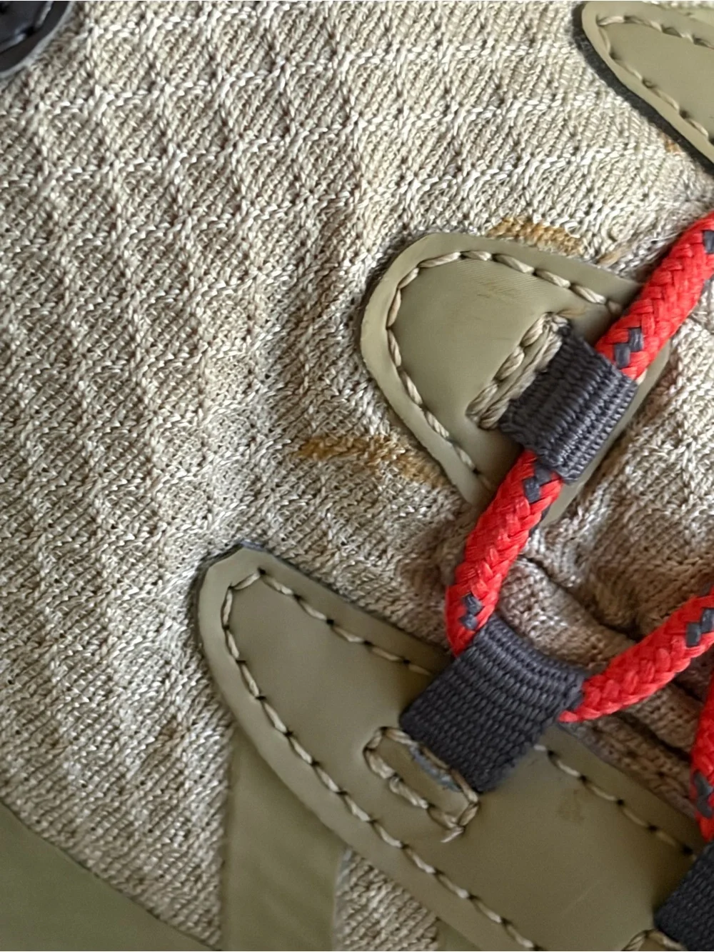 Merrell Waterproof Big Kids’ Olive Green and Red Trail Sneakers